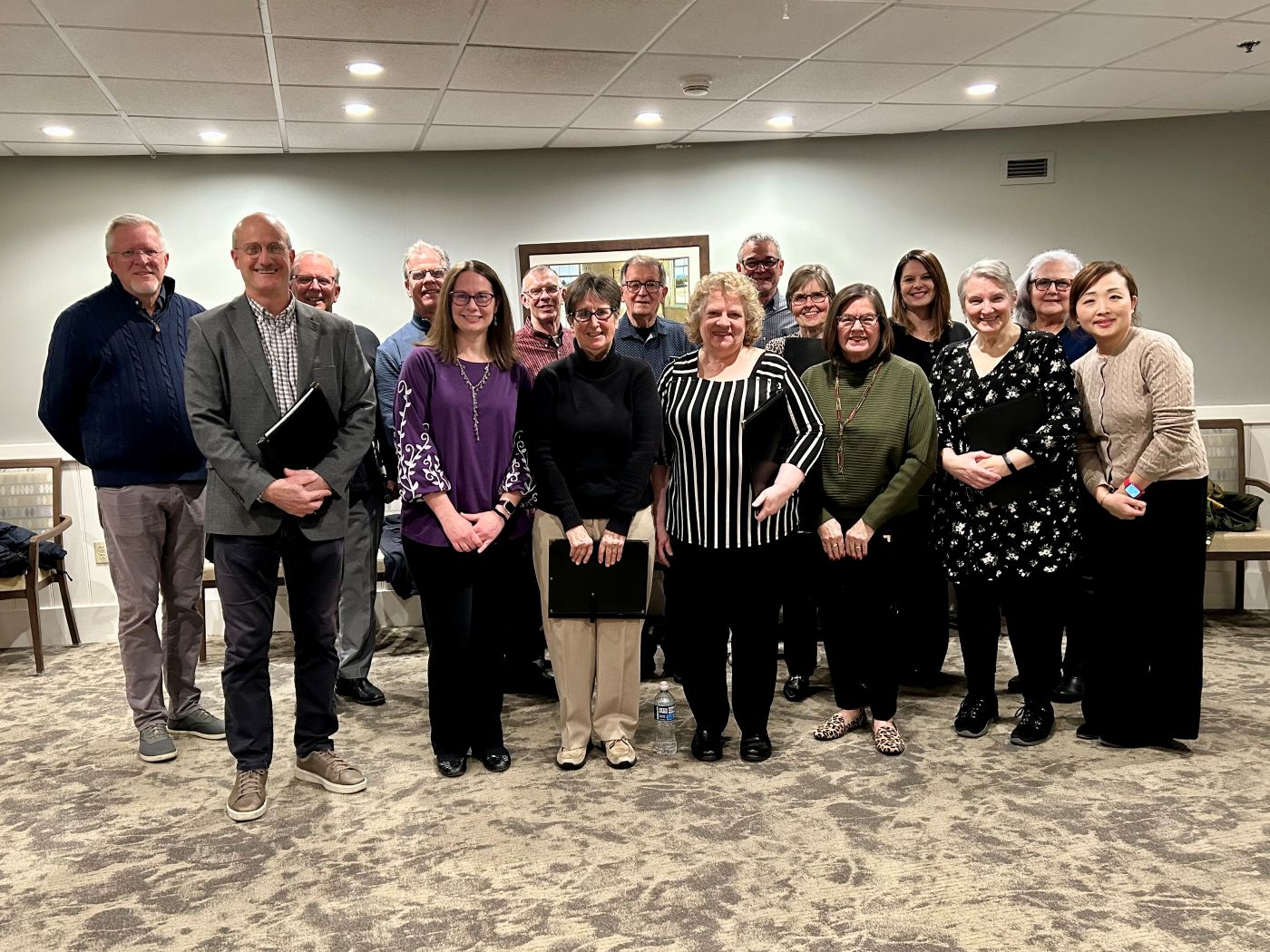 a group picture of the adult choir.