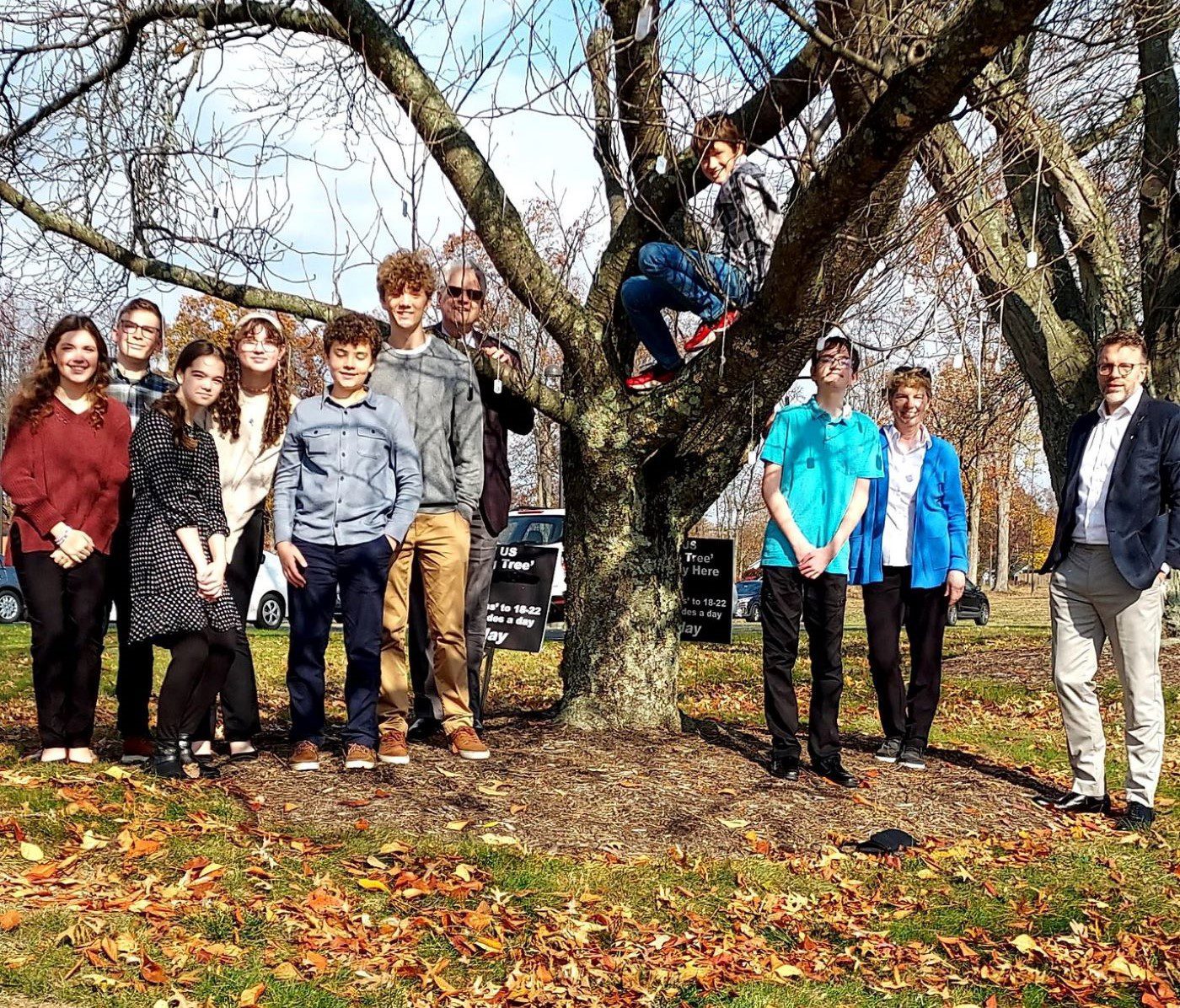 a group picture of the adult choir.